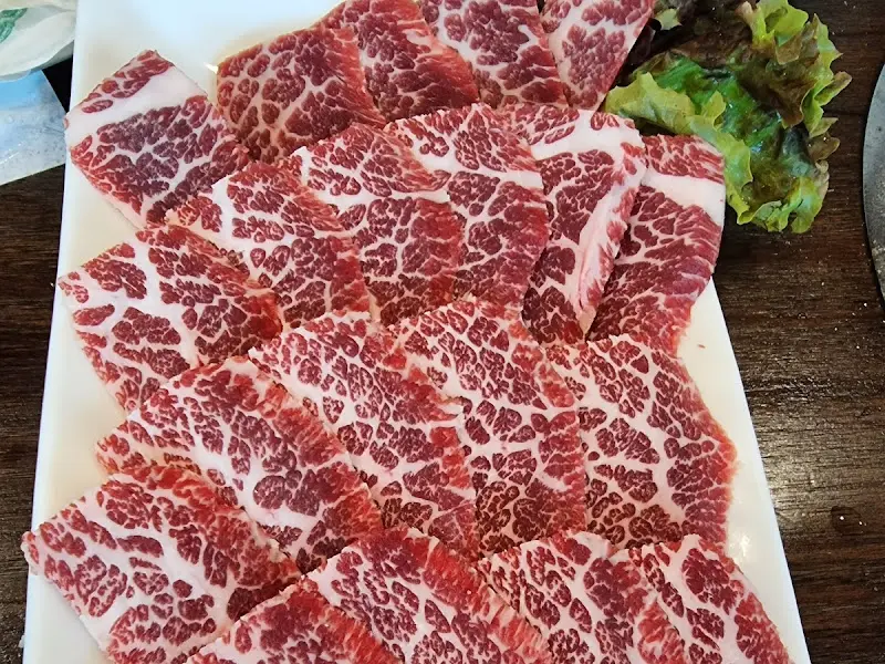 환상적인 마블링의 고기