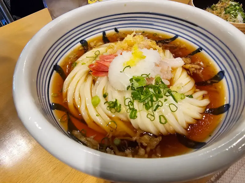 다양한 고명이 올라간 우동