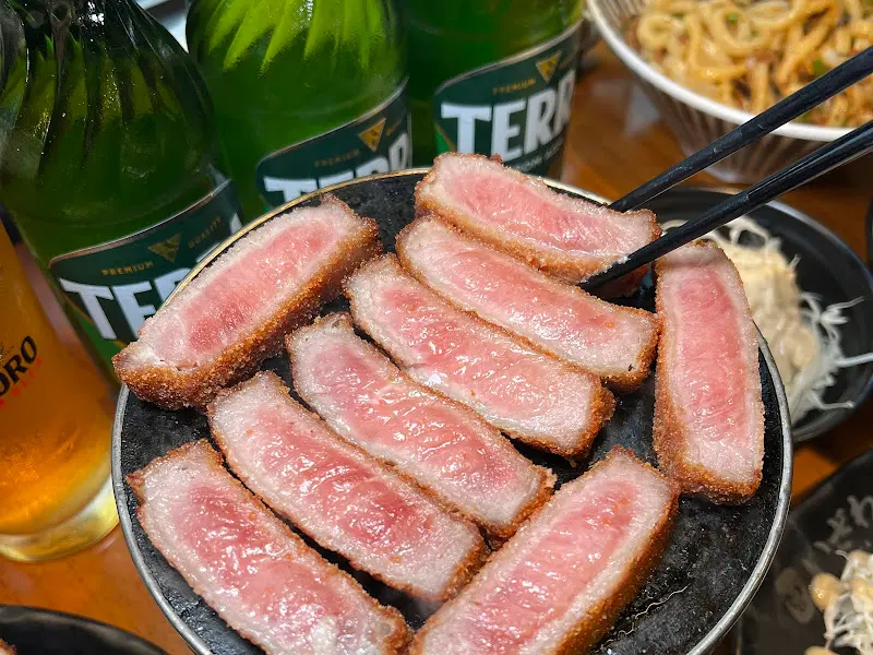 미니 화로에 구워먹는 규카츠