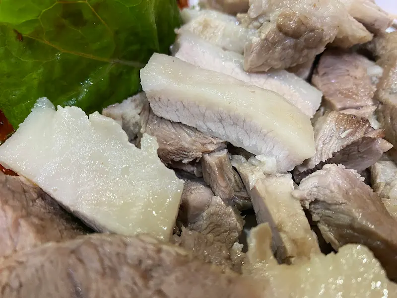 보쌈 고기 단면