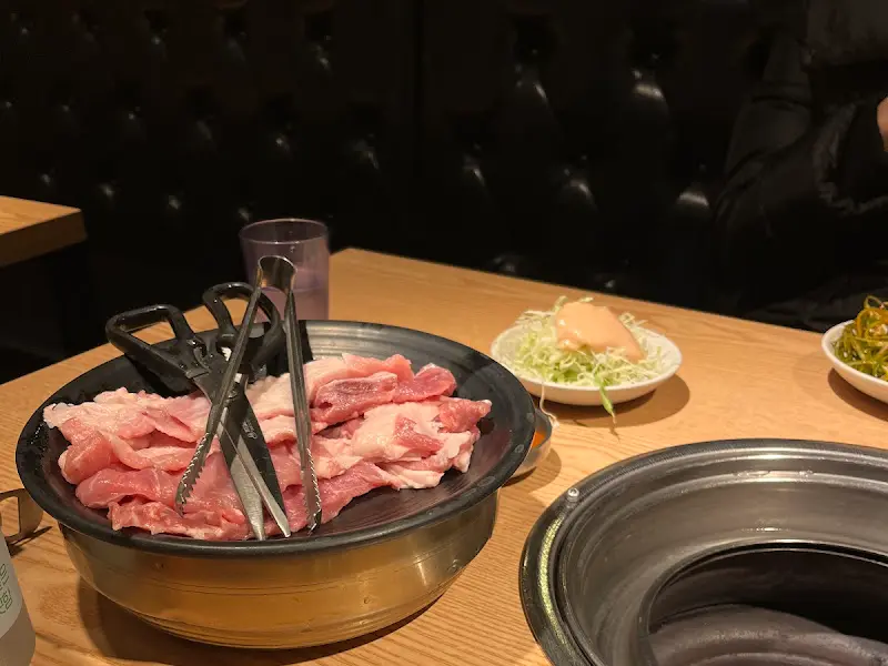 돼지 생갈비 한 상 차림