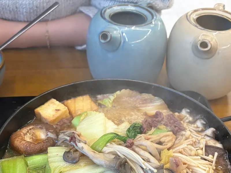 스키야키 조리 모습