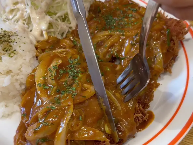 매콤 양파 돈까스