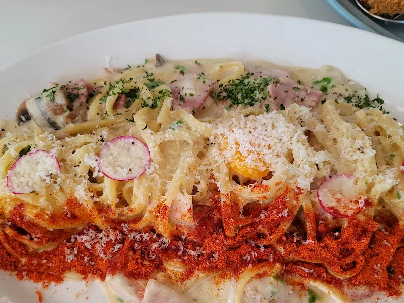 크림 파스타 사진