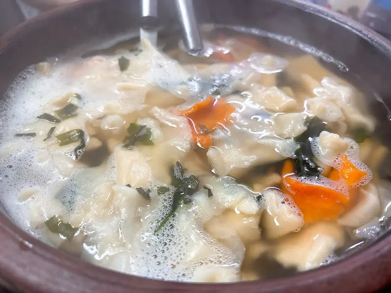 항아리 수제비 확대 사진