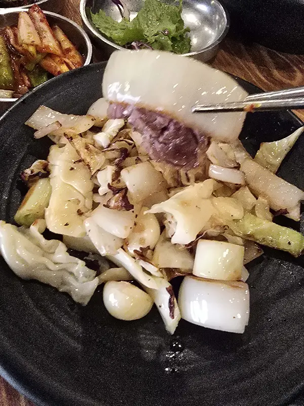 구운 야채와 소고기