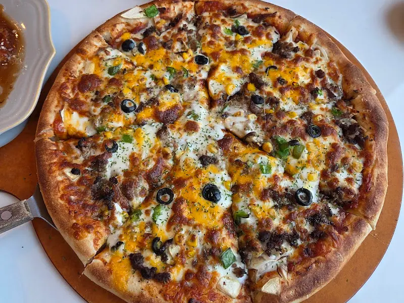 불고기 피자 단면