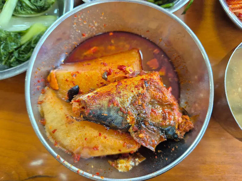 고등어조림 클로즈업