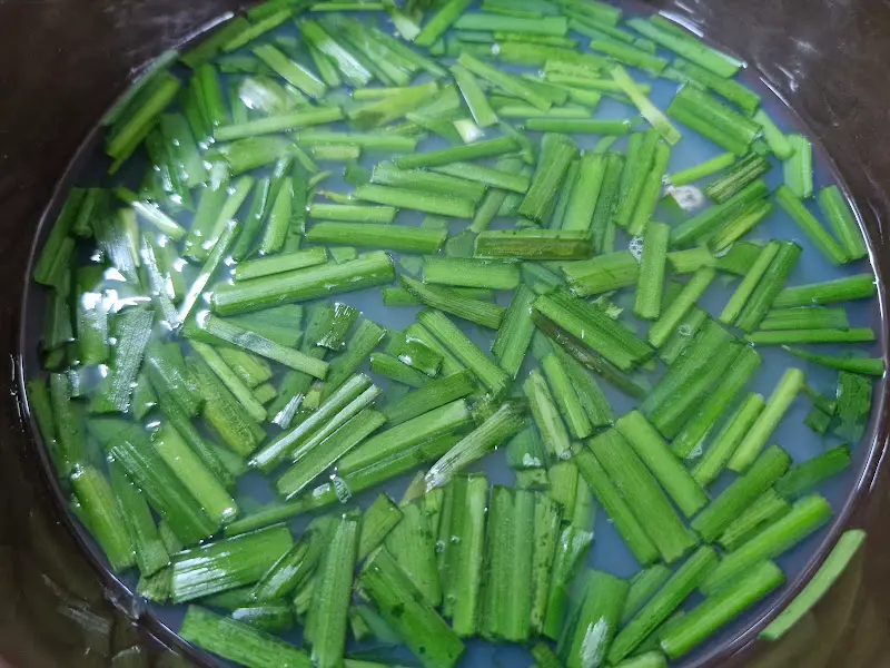 재첩국 국물 클로즈업