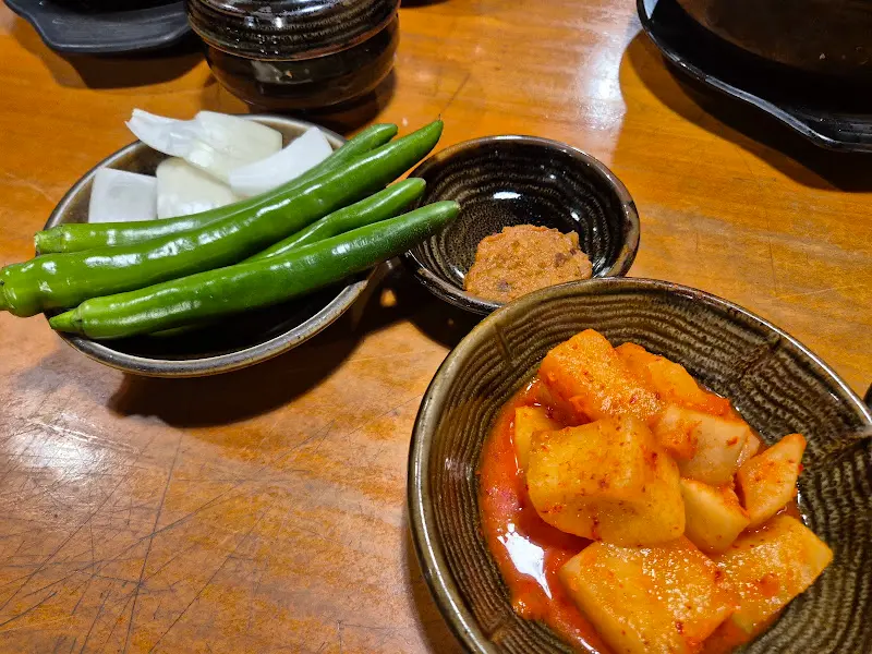 농민백암순대 밑반찬