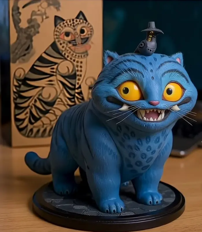 파란색 고양이 인형