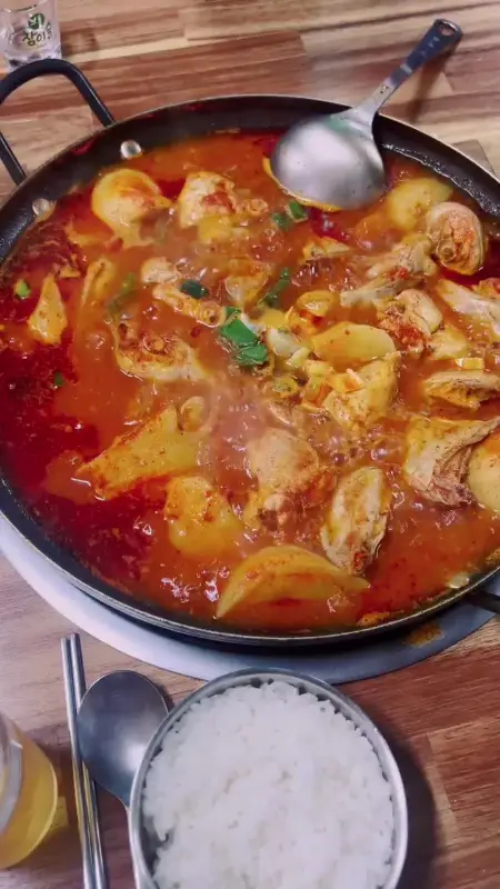 닭볶음탕 한상차림