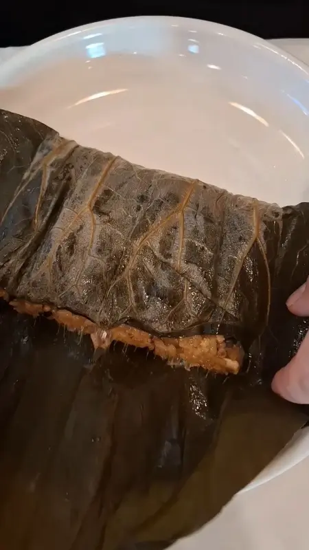 연잎밥 포장된 모습