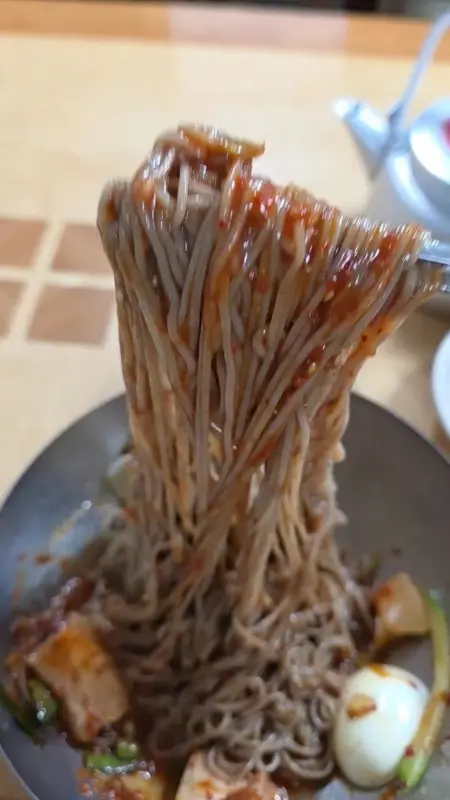 송원막국수 면발
