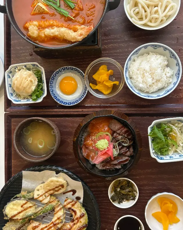 온기정 한상차림 항공샷