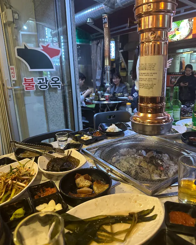 불광옥 야외 테이블 세팅