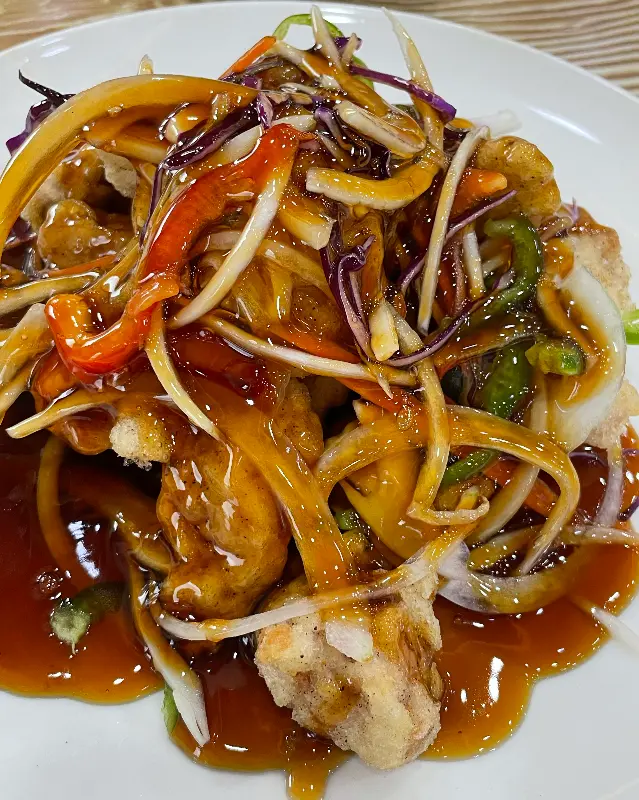 윤기가 흐르는 탕수육