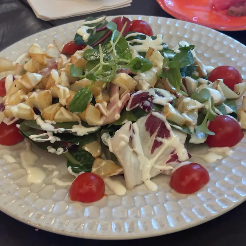 신선한 채소가 듬뿍 올라간 샐러드