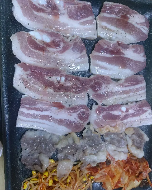 잘 익은 주물럭의 모습