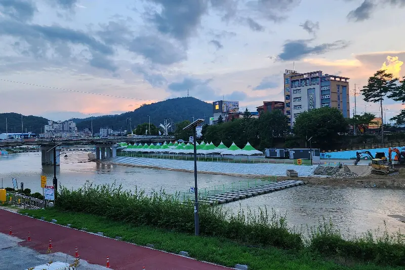 봉화의 저녁 노을