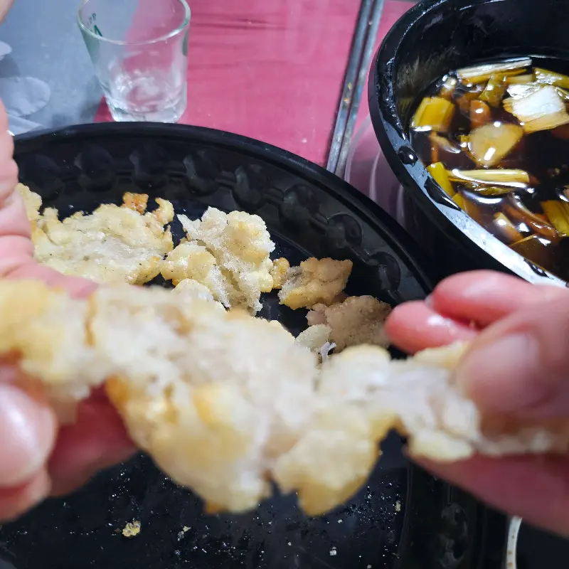 탕수육 튀김옷만 남은 모습