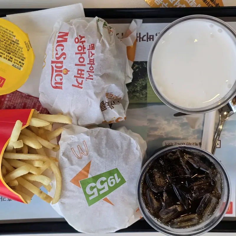 맥스파이시 상하이 버거 세트