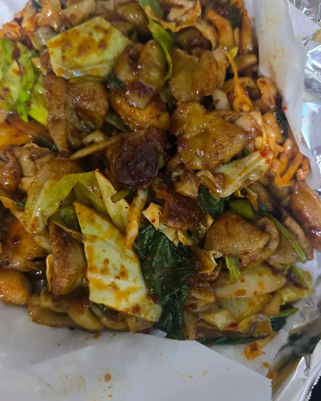 곱창과 야채의 환상적인 콜라보