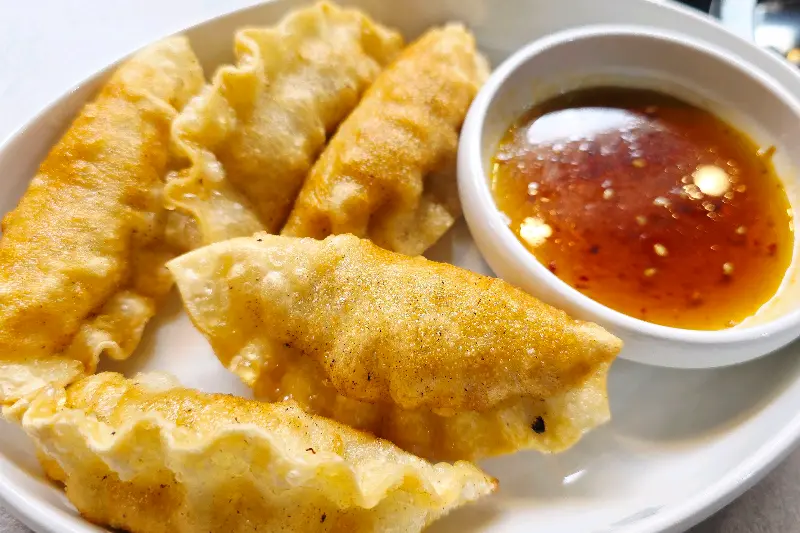 노릇하게 튀겨진 만두