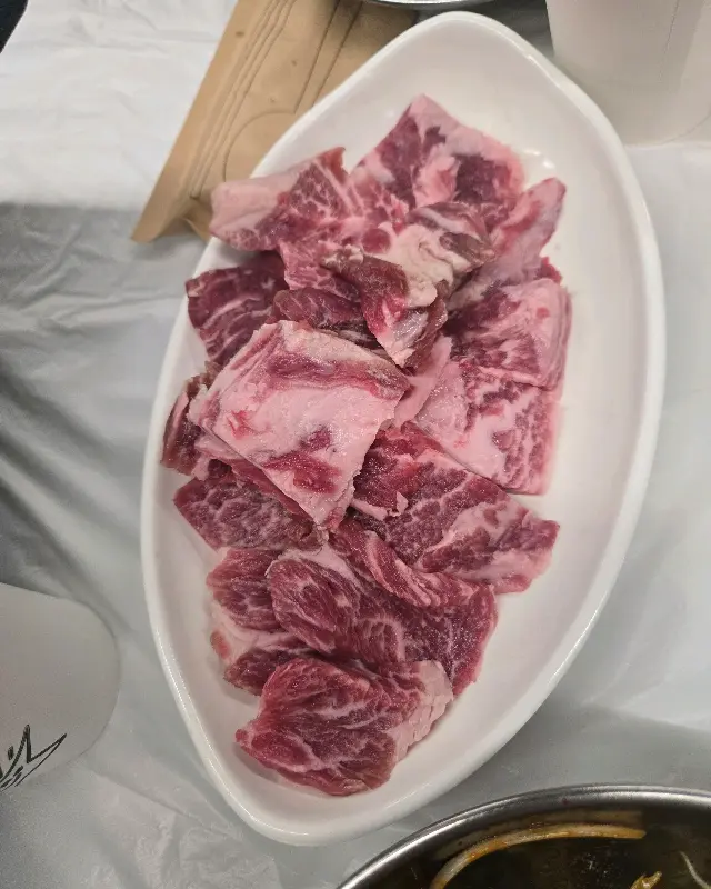 환상적인 마블링의 냉삼