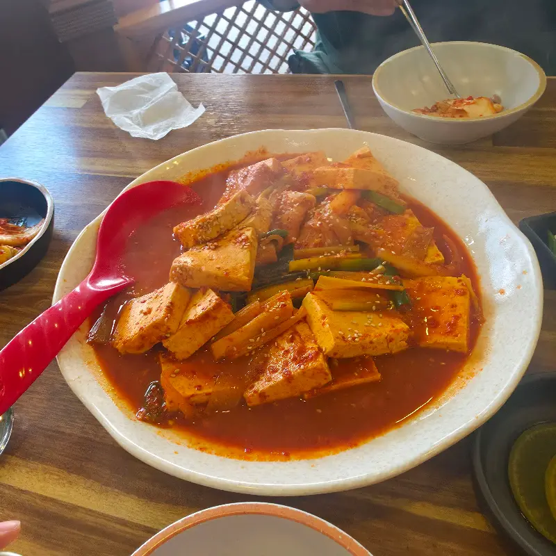 두부두루치기 클로즈업 샷