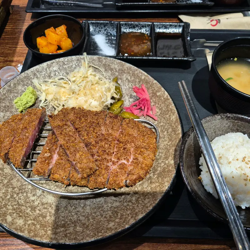 규카츠 정식 클로즈업