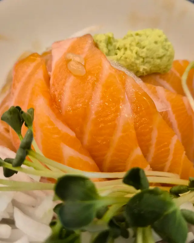 싱싱한 연어 근접샷