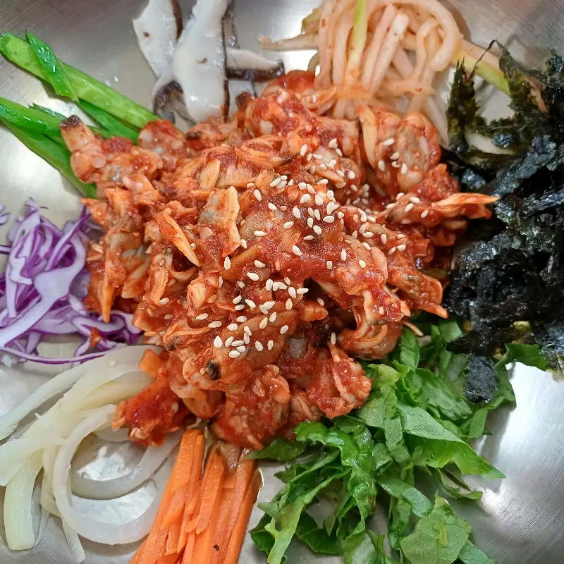 바지락회무침 클로즈업