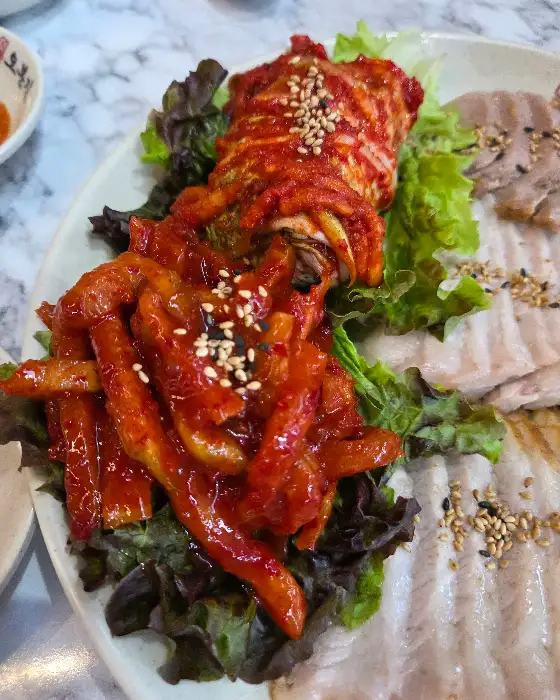 직화낙지볶음과 보쌈