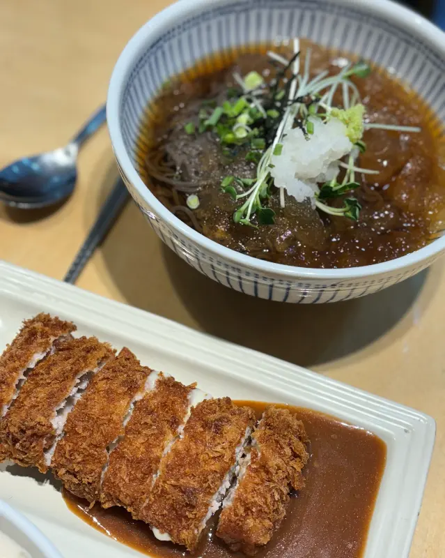 소바와 돈가스 세트