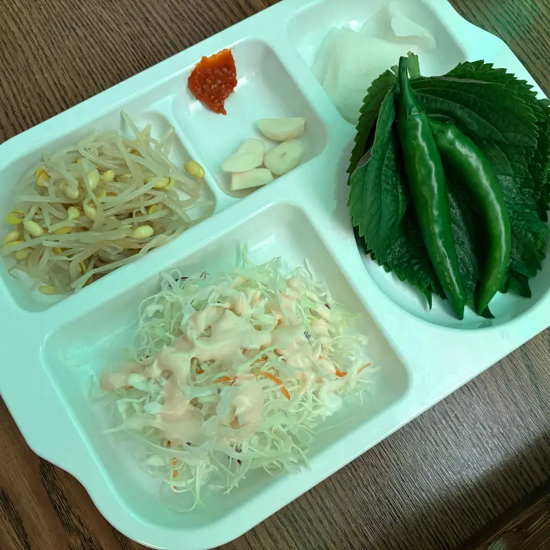 기본 반찬 세팅