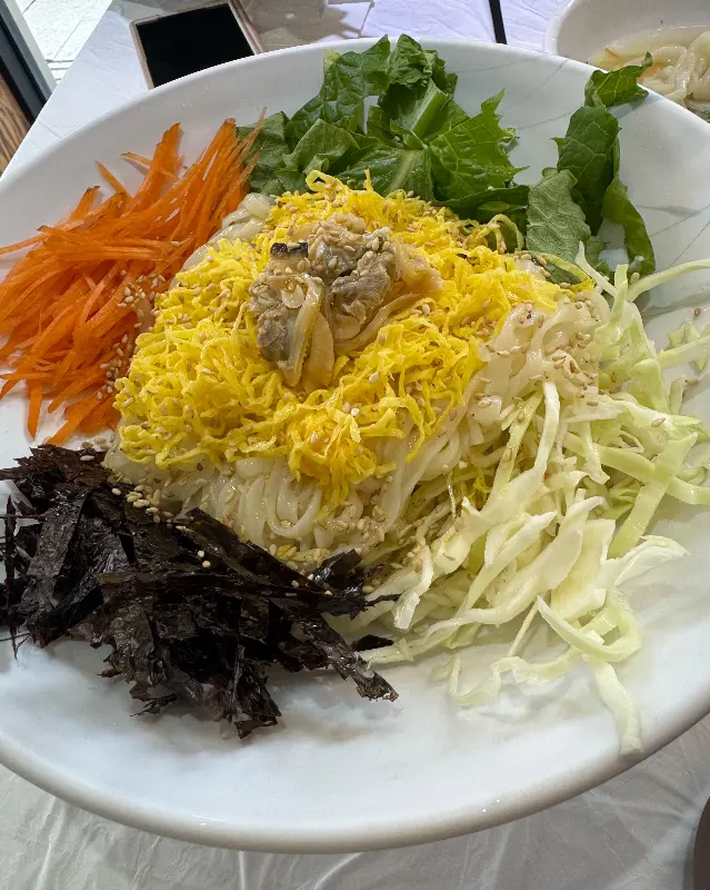 칼국수와 부추전