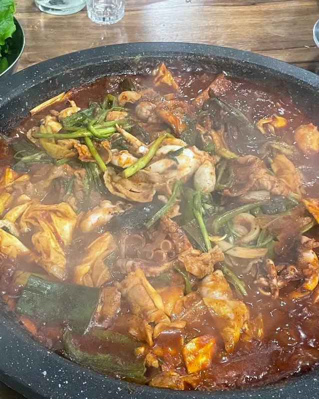 해산물과 고기의 환상적인 조합