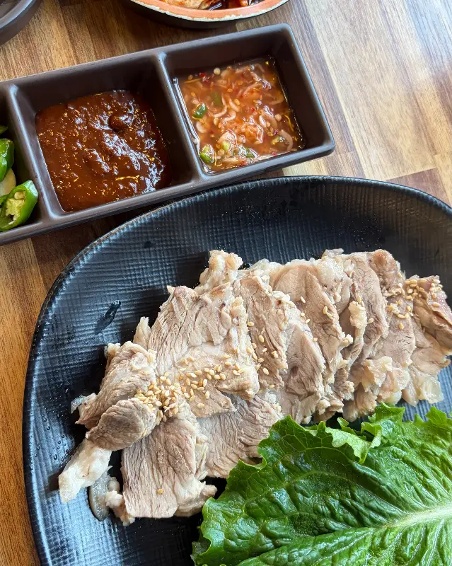 수육 클로즈업 샷