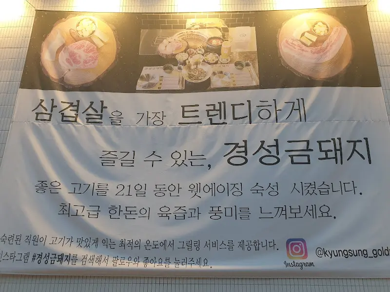 경성금돼지 홍보 배너