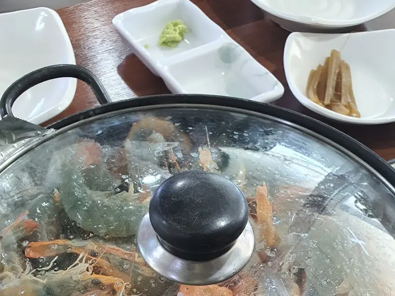 새우 굽는 과정