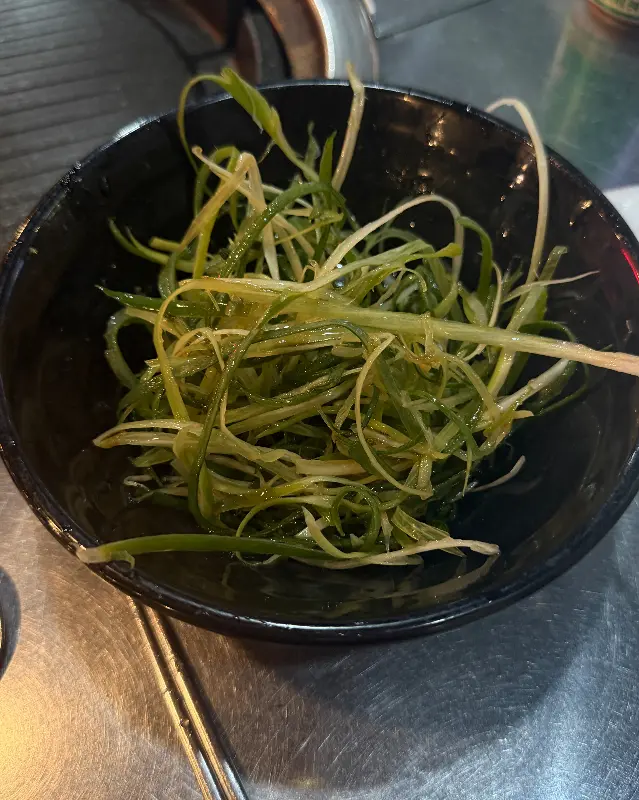 수영냉삼 메뉴판