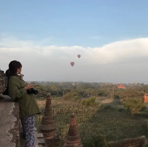 하늘을 나는 열기구