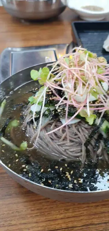 살얼음 동동 물막국수