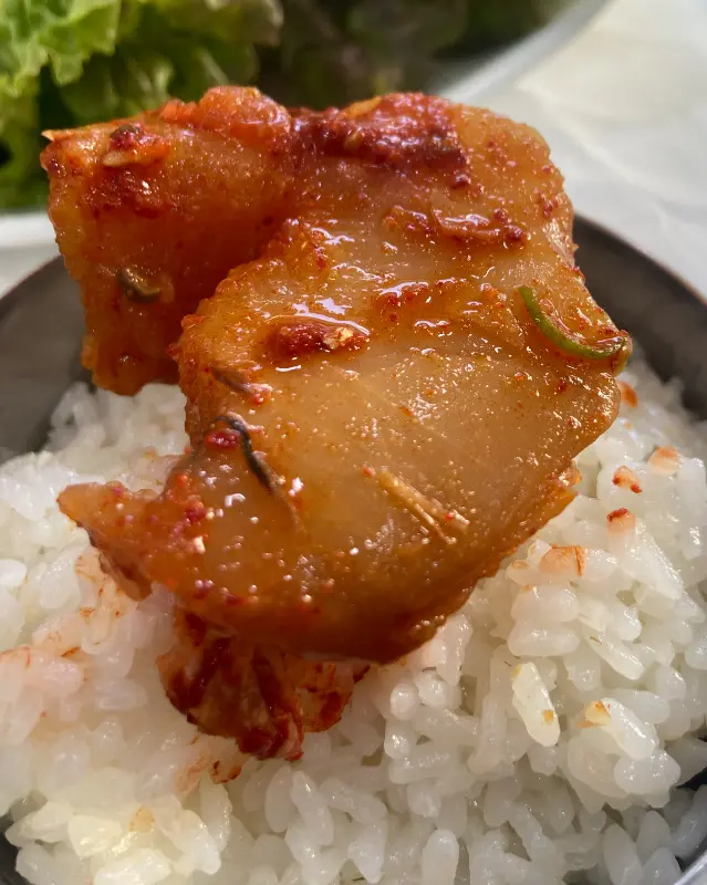 고등어조림과 흰 쌀밥