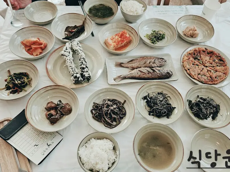 산채정식 클로즈업