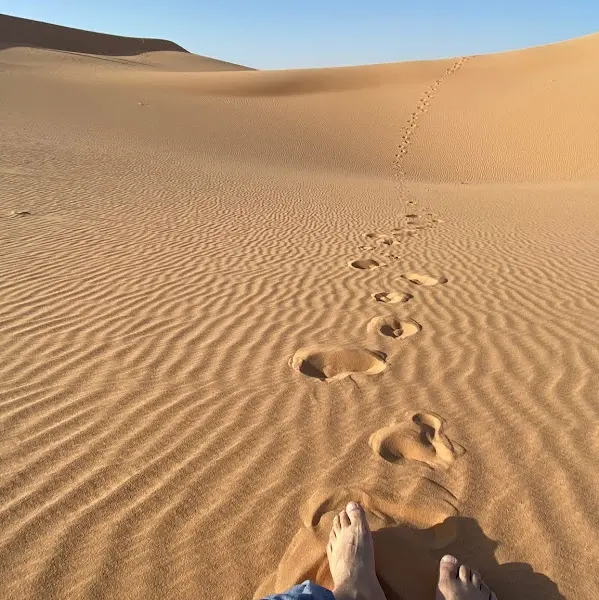 사막에 남겨진 발자국