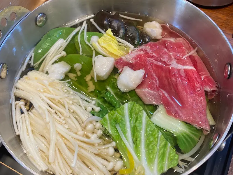 샤브샤브 끓는 모습