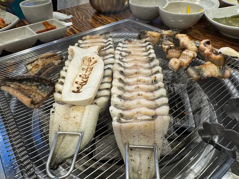 장어 구이 클로즈업