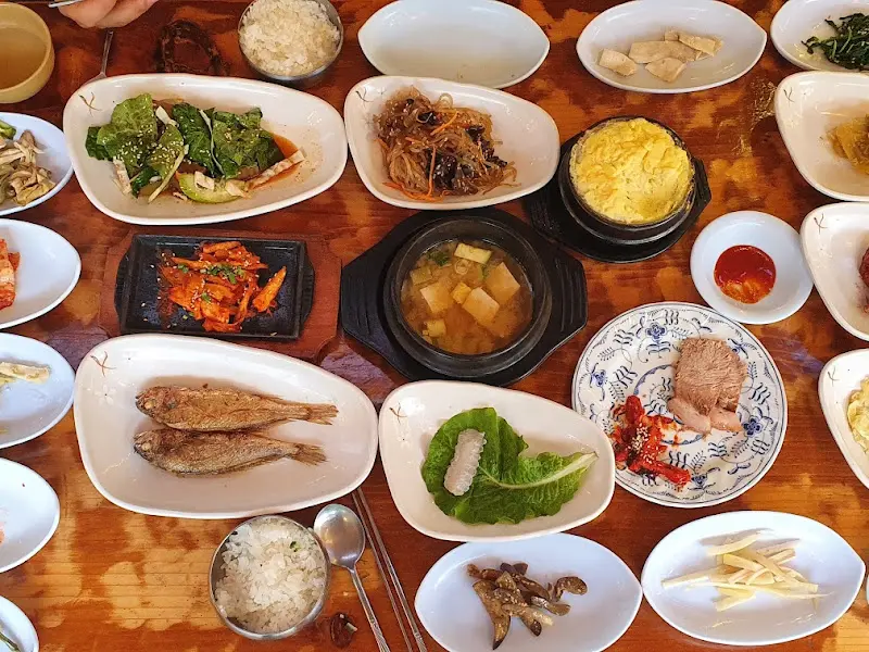 산채정식 항공샷